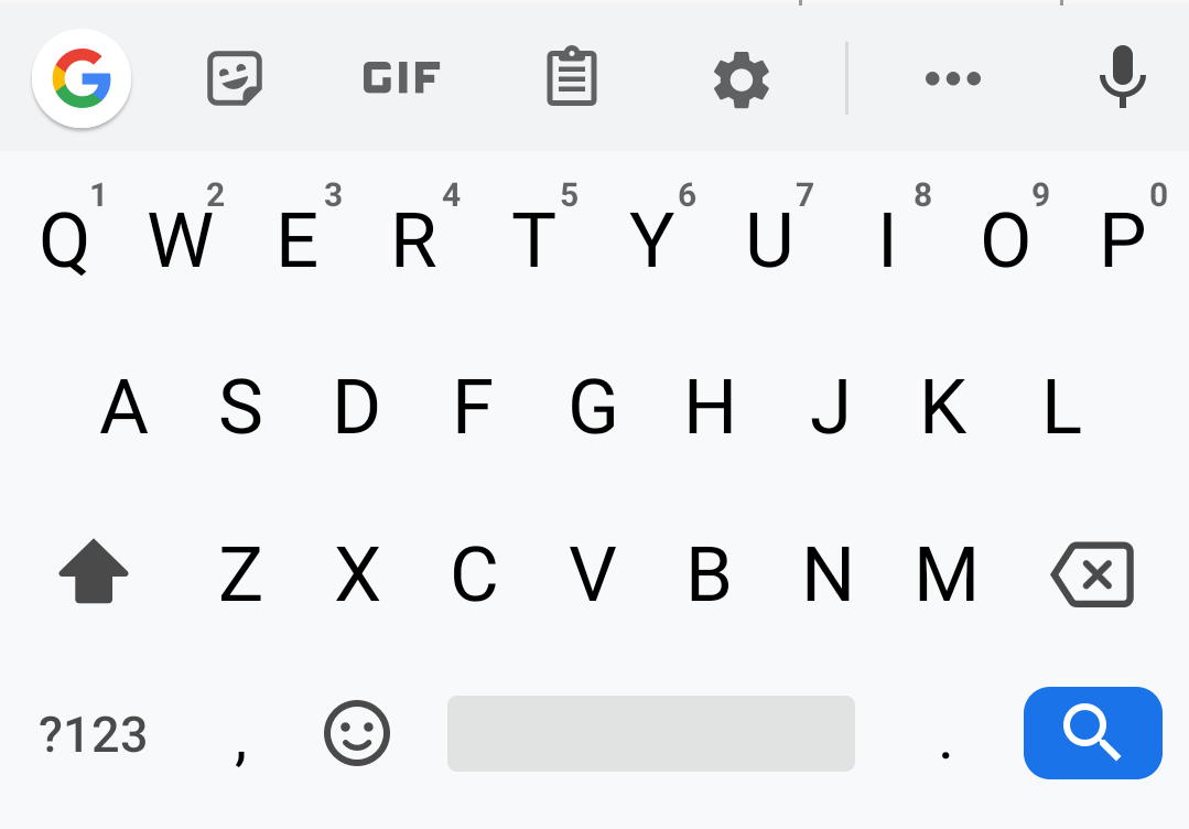 search keyboard